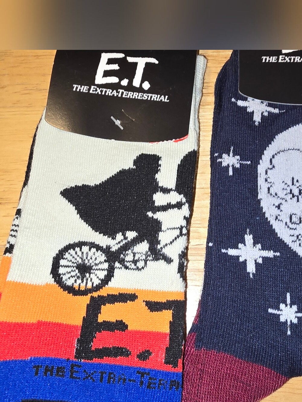 NWT E.T. The Extra Terrestrial Socks Bundle 2 Pair Adult Crew Socks